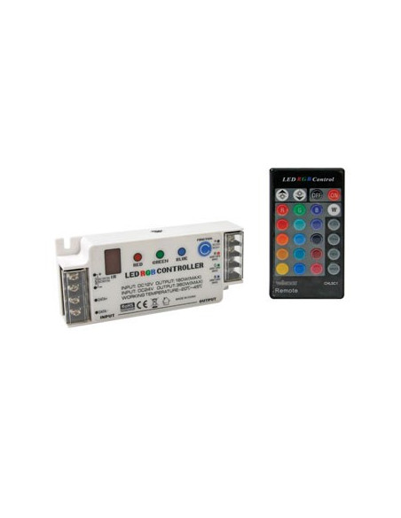 Controlador LED RGB com controle remoto IR