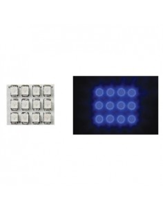 Dome light com Leds azuis 12V - 17x20mm