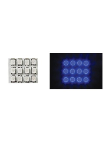 Dome light com Leds azuis 12V - 17x20mm