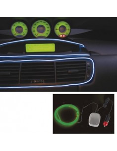Set de fio electroluminescente verde 3mt music controled 12V