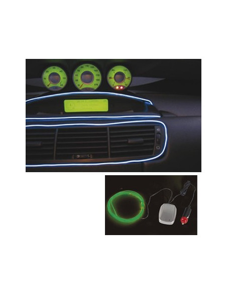 Set de fio electroluminescente verde 3mt music controled 12V