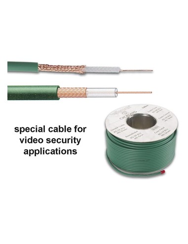 Cabo coaxial RG-59U B/U cor verde bobine 100mt