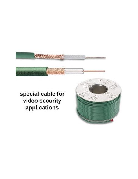 Cabo coaxial RG-59U B/U cor verde bobine 100mt