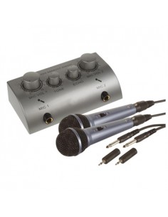 Set Karaoke 2 Microfones + 1 Promix02