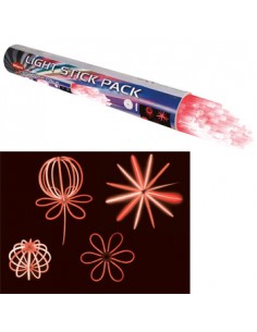 Bastão Luz 20cm Ø 0,5cm Vermelho 50un