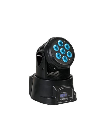 LED Mini Moving Head 7x10W RGBW Preto