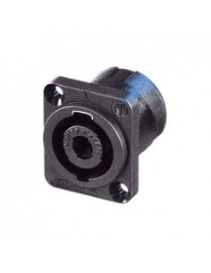 Tomada de painel SPEAKON® 4 pinos tamanho D cor preta