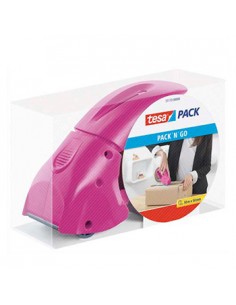 Desenrolador Punho Fita 50mm Tesa Pack N Go - Rosa