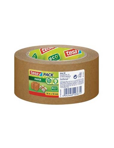 Fita Adesiva Papel Castanha Tesa 50mmx50mts 1un