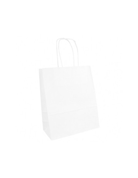 Saco Papel Branco 18+8x21,5cm c/Asa - 1un