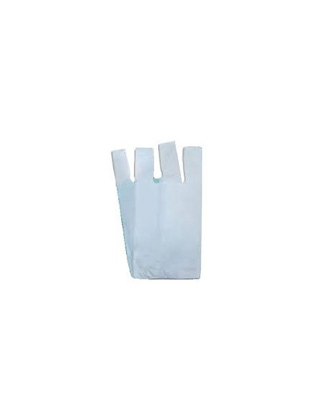 Sacos Plástico Alças 45x55cm Branco Pack 5Kg