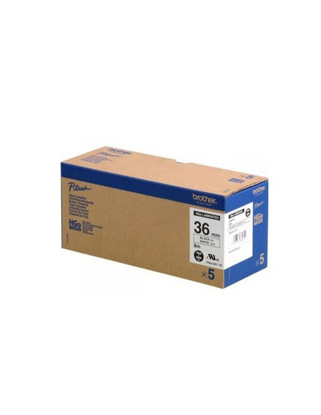 Fita AltaQualidade 36mmx8mts Branco/Preto (Caixa 5 Unids)