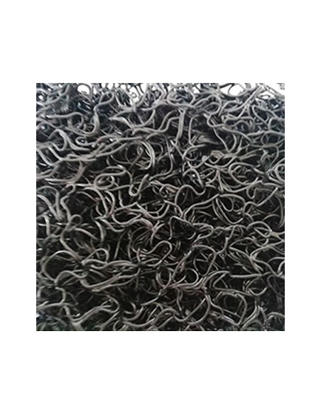 Tapete de Malha em PVC s/Fundo 14mm Preto-Metro Linear