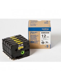 Fita AltaQualidade 12mmx8mts Amarelo/Preto (Caixa 5 Unids)