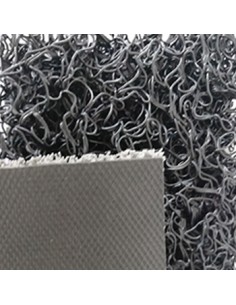 Tapete de Malha em PVC c/Fundo 14mm Preto-Metro Linear