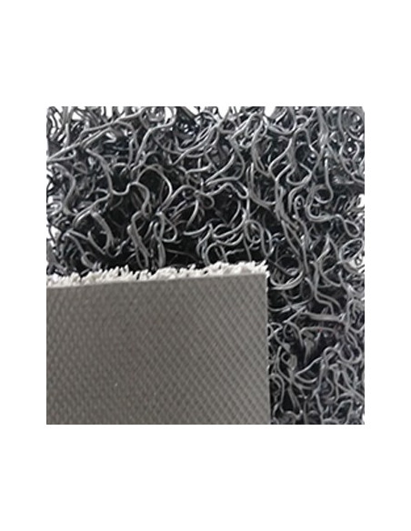 Tapete de Malha em PVC c/Fundo 14mm Preto-Metro Linear