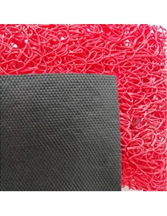 Tapete de Malha em PVC c/Fundo 14mm Vermelho-Metro Linear
