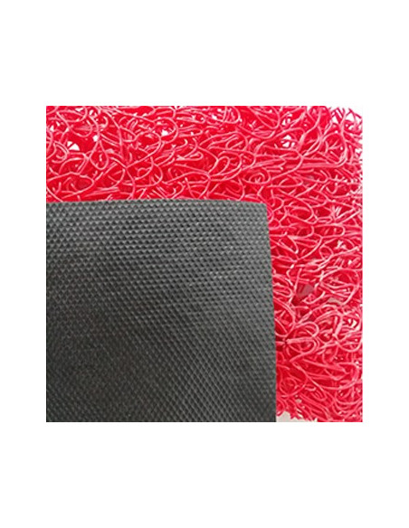 Tapete de Malha em PVC c/Fundo 14mm Vermelho-Metro Linear