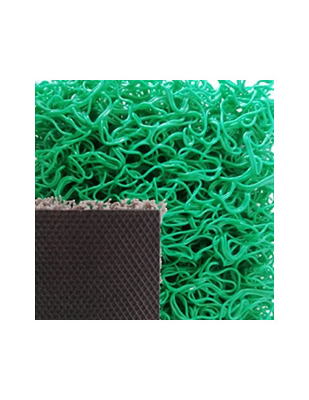 Tapete de Malha em PVC c/Fundo 14mm Verde-Metro Linear