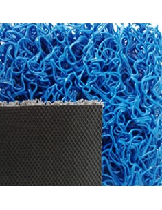 Tapete de Malha em PVC c/Fundo 14mm Azul-Metro Linear