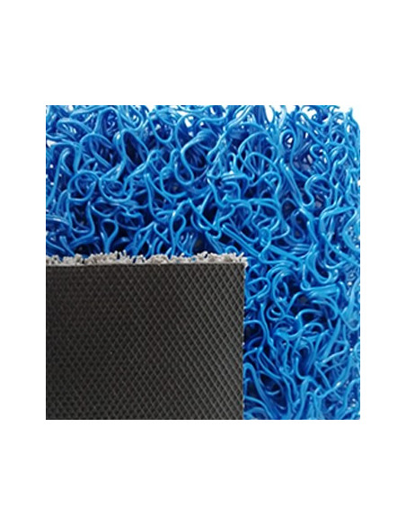 Tapete de Malha em PVC c/Fundo 14mm Azul-Metro Linear