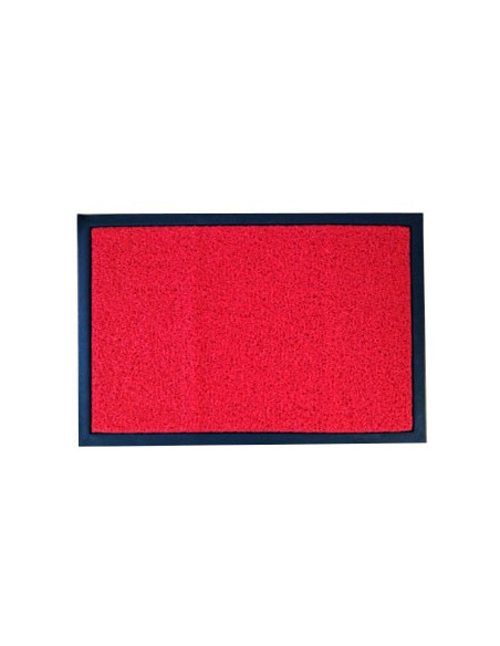 Tapete Desinfeção de Malha em PVC 40x60cm c/Rebordo Vermelho