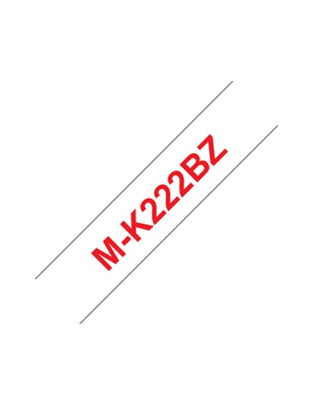 Fita Não Laminada 09mmx8mts Branco/Vermelho
