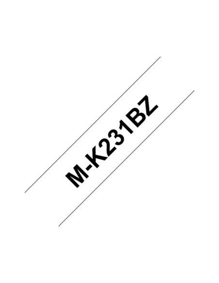 Fita Não Laminada12mmx8mts Branco/Preto