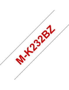 Fita Não Laminada  12mmx8mts Branco/Vermelho