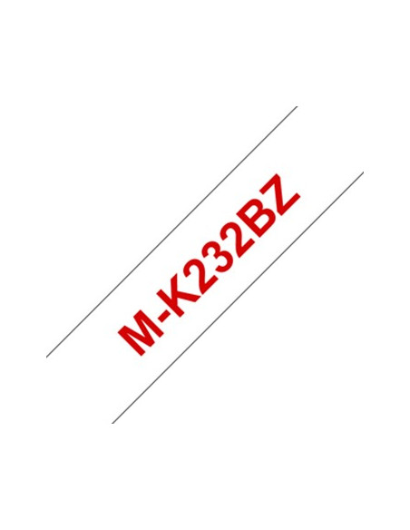 Fita Não Laminada  12mmx8mts Branco/Vermelho