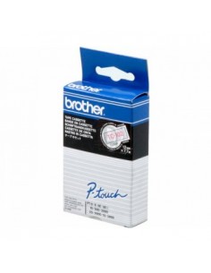 Fita Laminada 12mmx7,7mts Transparente/Vermelho