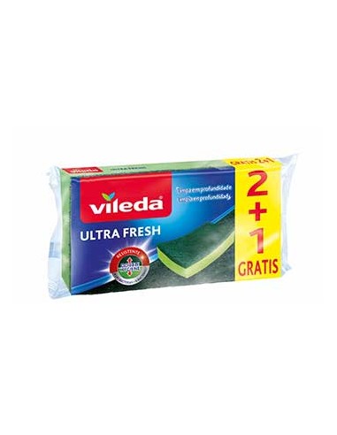 Esfregão Esponja Vileda Ultra Fresh 2+1 Grátis