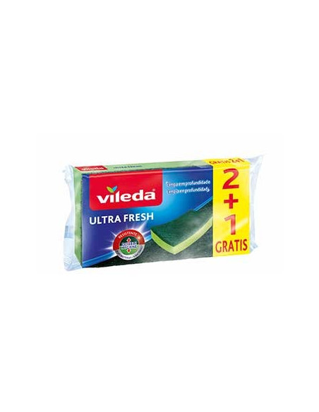 Esfregão Esponja Vileda Ultra Fresh 2+1 Grátis