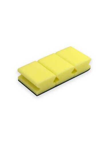 Esponja Salva Unhas (Block Service)  Amarelo/Verde Pack 3un