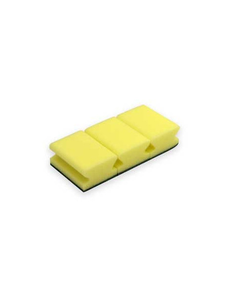Esponja Salva Unhas (Block Service)  Amarelo/Verde Pack 3un