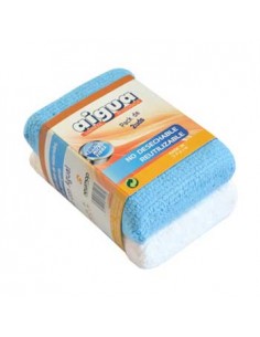 Esponja Poliuretano Forrado Microfibra 14x9cm Pack 2un