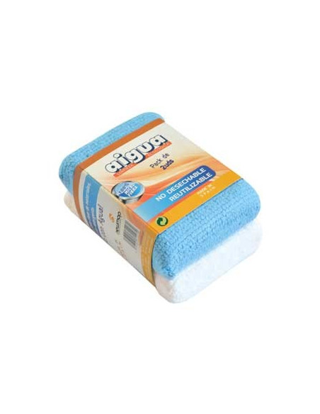 Esponja Poliuretano Forrado Microfibra 14x9cm Pack 2un