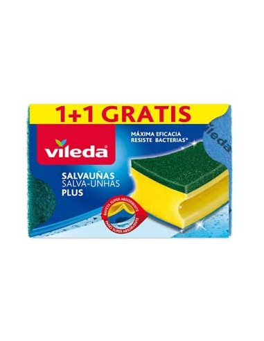 Esponja Salva Unhas Verde Antibactérias 1+1Grátis