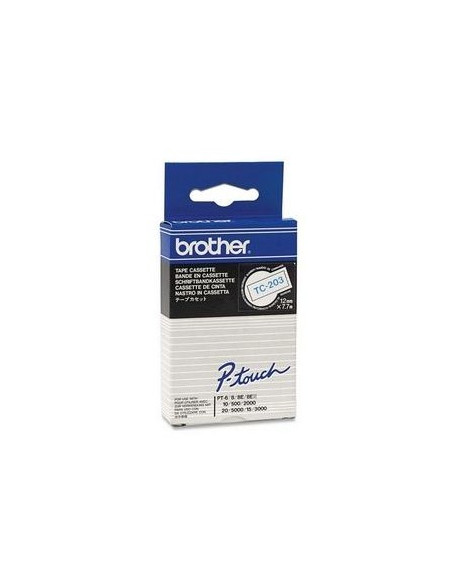 Fita Laminada 12mmx7,7mts Branco/Azul