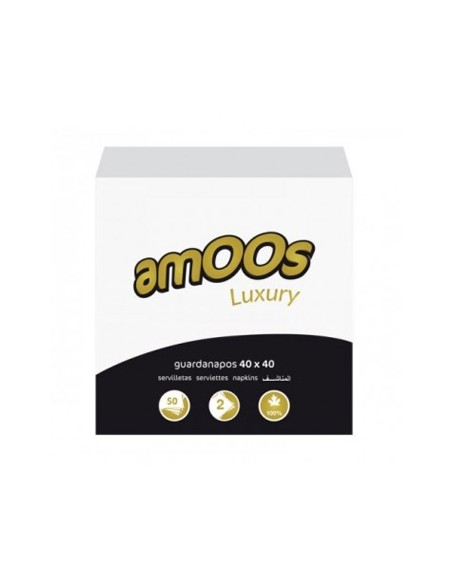 Guardanapos 40x40 2fls Amoos Luxury Branco 50un
