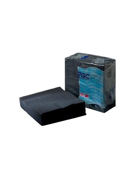 Guardanapos 33x33 2fls P&P Preto 50un