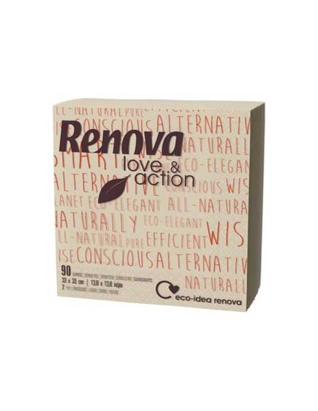 Guardanapos 33x33cm 2fls Renova Love&Action 90un
