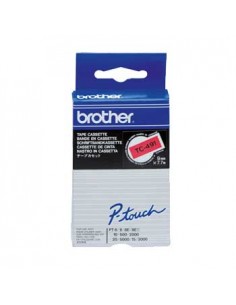 Fita Laminada 9mmx7,7mts Vermelho/Preto