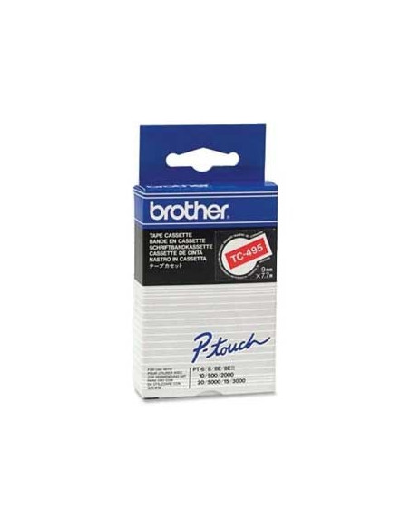 Fita Laminada 09mmx7,7mts Vermelho/Branco