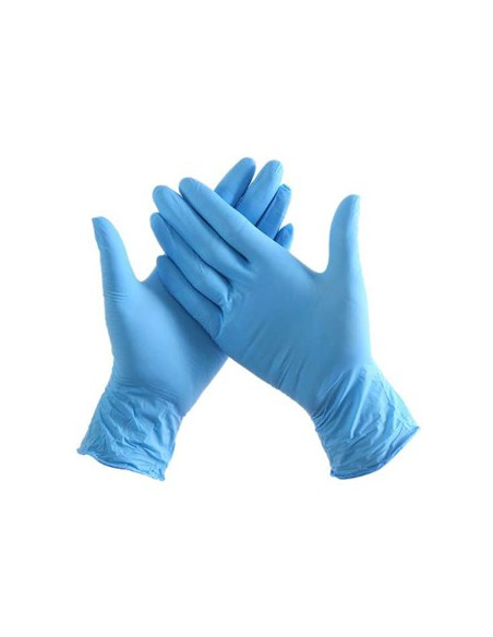Luvas Nitrilo s/Pó Azul Tamanho M Pack 100un