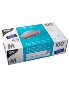 Luvas Vinil s/ Pó Tamanho M Transparente Pack 100un