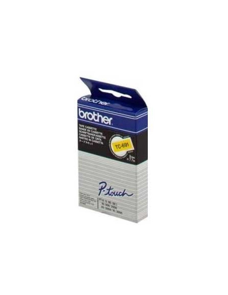 Fita Laminada 9mmx7,7mts Amarelo/Preto