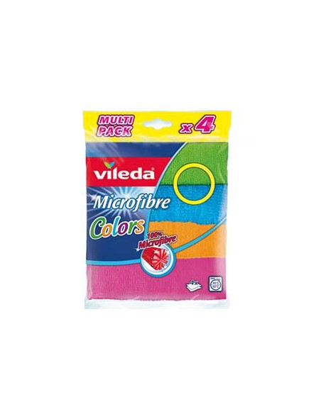 Panos Microfibras 30x30cm Colors Vileda Sortido 4un