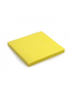 Pano Multiusos 40x38cm Suave Amarelo  - Pack 3un