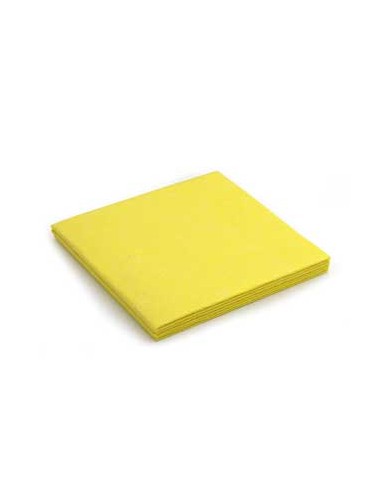 Pano Multiusos 40x38cm Suave Amarelo  - Pack 3un